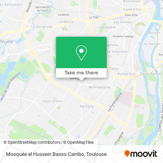 Mapa Mosquée el Hussein Basso Cambo