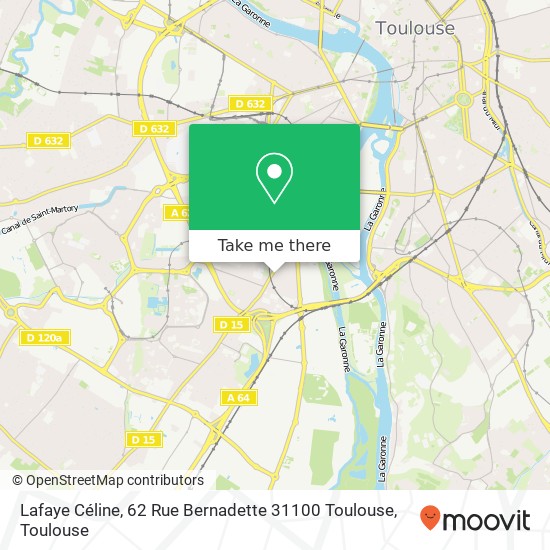 Lafaye Céline, 62 Rue Bernadette 31100 Toulouse map