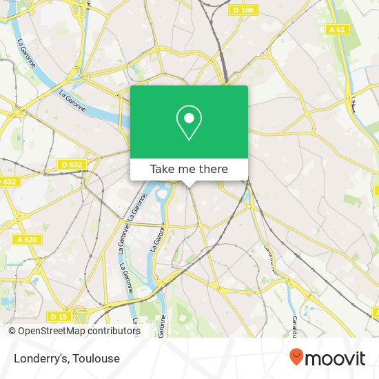 Mapa Londerry's, 143 Grande Rue Saint-Michel 31400 Toulouse