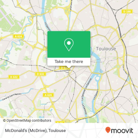 Mapa McDonald's (McDrive), 41 Avenue de Lombez 31300 Toulouse