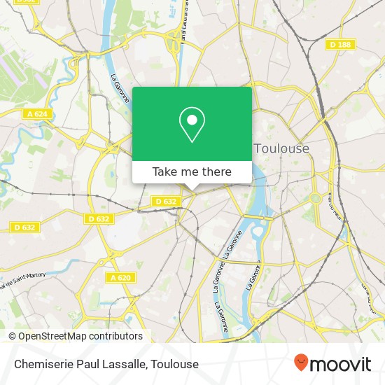 Mapa Chemiserie Paul Lassalle, 8 Avenue de Grande-Bretagne 31300 Toulouse