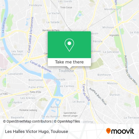 Les Halles Victor Hugo map