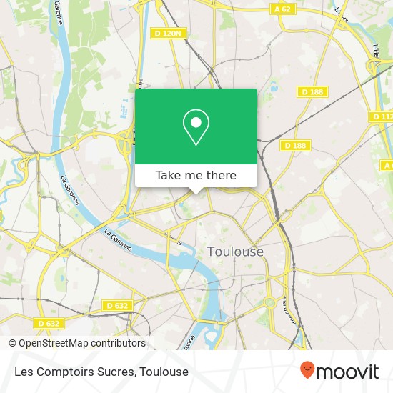 Mapa Les Comptoirs Sucres, 14 Rue du Canon d'Arcole 31000 Toulouse