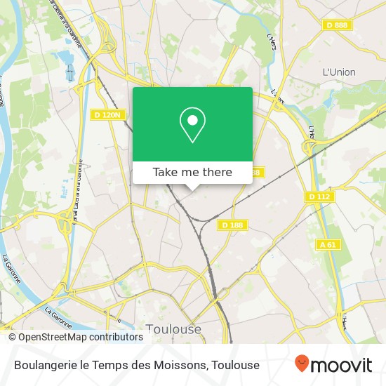 Boulangerie le Temps des Moissons, 1 Place Antonin Froidure 31200 Toulouse map