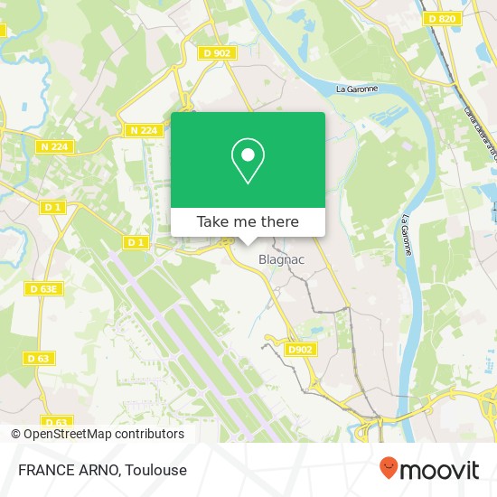 Mapa FRANCE ARNO, 2 Rue Gustave Flaubert 31700 Blagnac