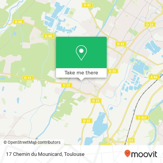 Mapa 17 Chemin du Mounicard