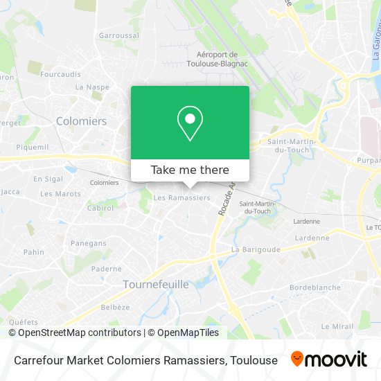 Carrefour Market Colomiers Ramassiers map