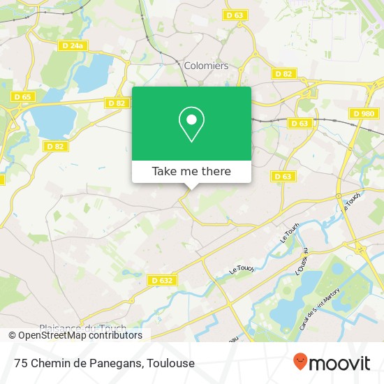 75 Chemin de Panegans map