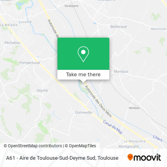 A61 - Aire de Toulouse-Sud-Deyme Sud map