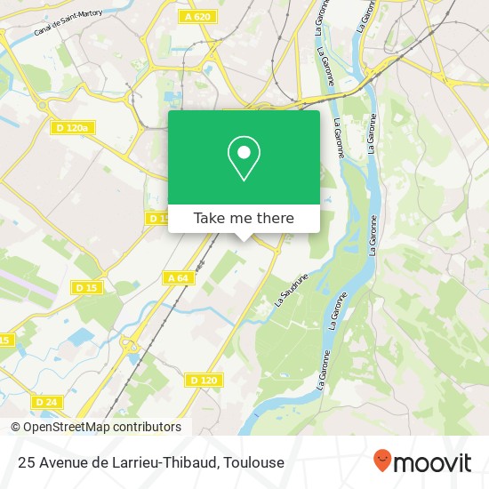 Mapa 25 Avenue de Larrieu-Thibaud