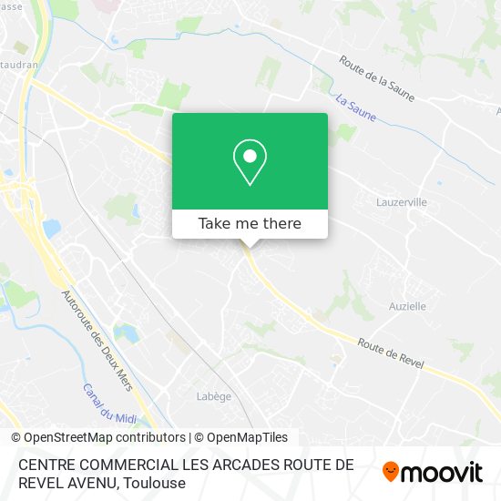 CENTRE COMMERCIAL LES ARCADES ROUTE DE REVEL AVENU map