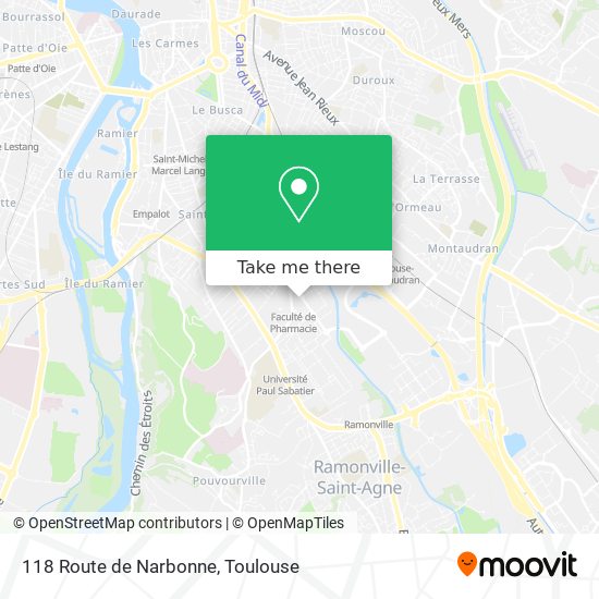 118 Route de Narbonne map