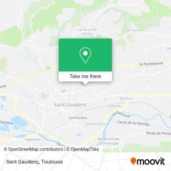 Sent Gaudenç map
