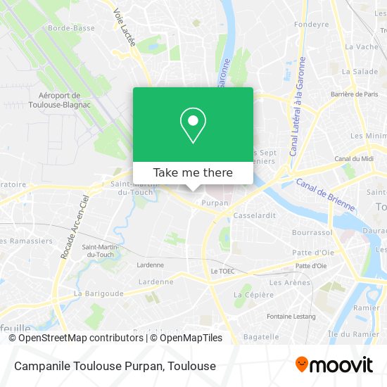 Campanile Toulouse Purpan map