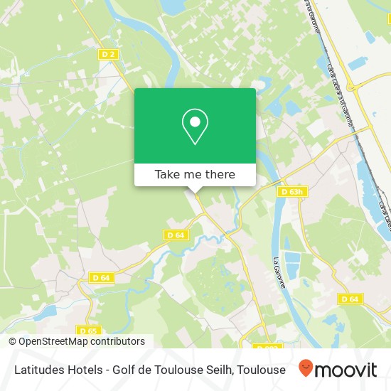 Latitudes Hotels - Golf de Toulouse Seilh map