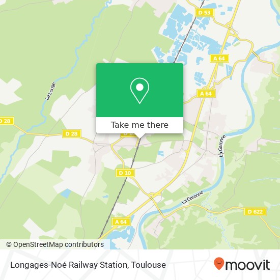 Mapa Longages-Noé Railway Station