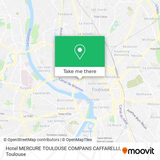 Hotel MERCURE TOULOUSE COMPANS CAFFARELLI map
