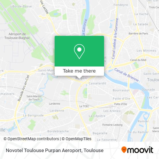 Novotel Toulouse Purpan Aeroport map