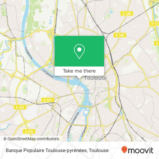 Banque Populaire Toulouse-pyrénées map