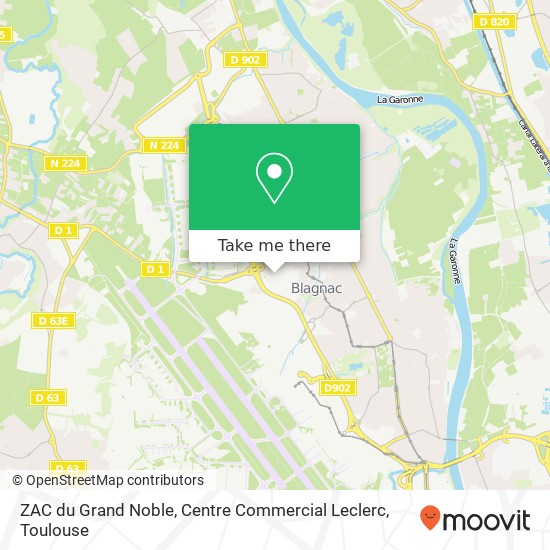 Mapa ZAC du Grand Noble, Centre Commercial Leclerc