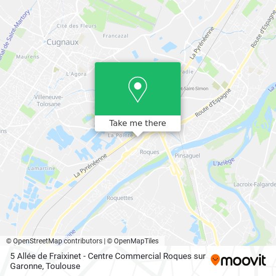 5 Allée de Fraixinet - Centre Commercial Roques sur Garonne map