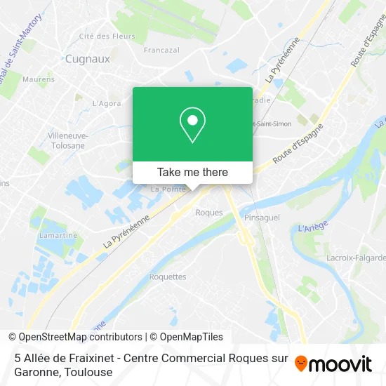 5 Allée de Fraixinet - Centre Commercial Roques sur Garonne map