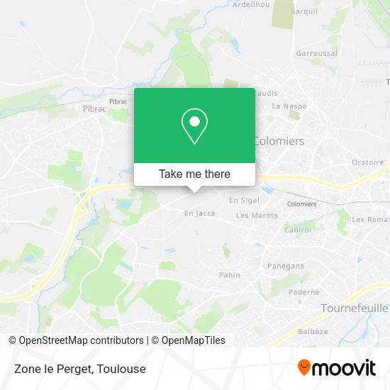 Zone le Perget map