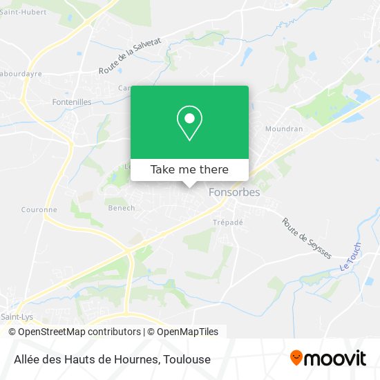 Allée des Hauts de Hournes map