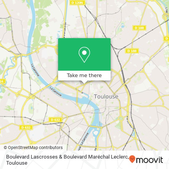 Mapa Boulevard Lascrosses & Boulevard Maréchal Leclerc