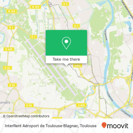 Mapa InterRent Aéroport de Toulouse-Blagnac