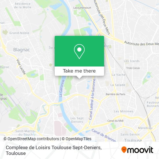 Mapa Complexe de Loisirs Toulouse Sept-Deniers