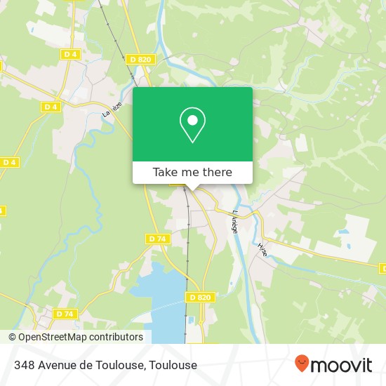 Mapa 348 Avenue de Toulouse