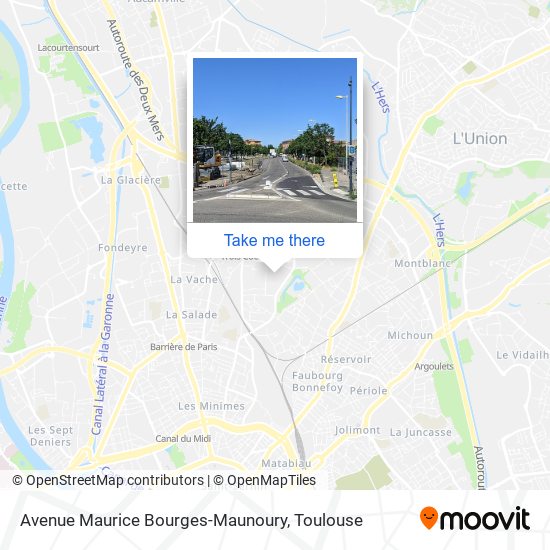 Mapa Avenue Maurice Bourges-Maunoury