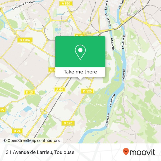 Mapa 31 Avenue de Larrieu