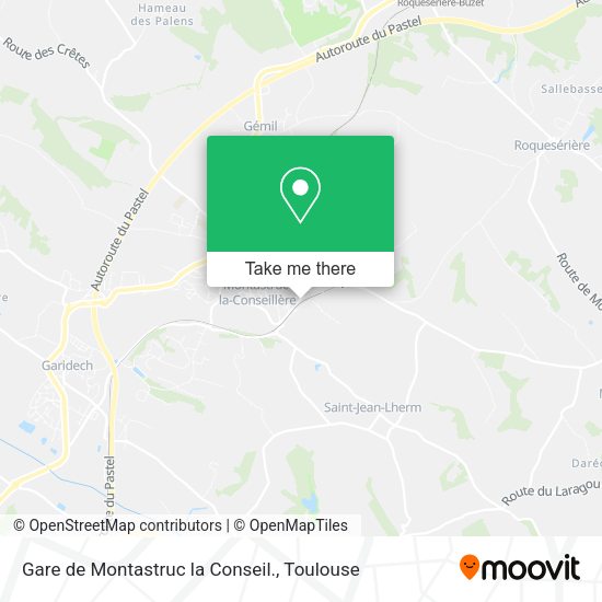 Gare de Montastruc la Conseil. map