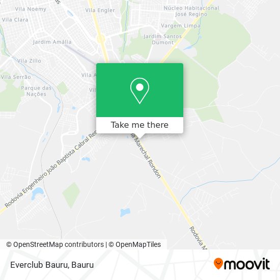 Everclub Bauru map