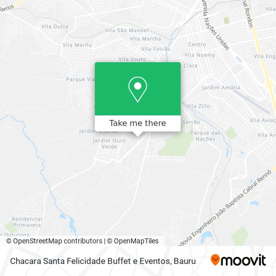 Mapa Chacara Santa Felicidade Buffet e Eventos