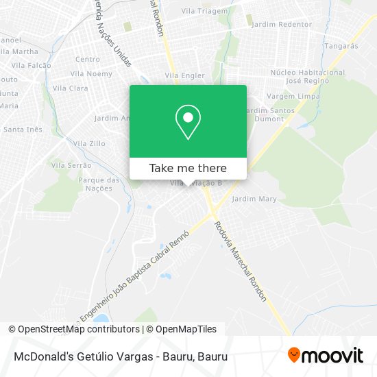 McDonald's Getúlio Vargas - Bauru map