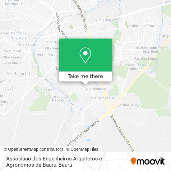 Mapa Associaao dos Engenheiros Arquitetos e Agronomos de Bauru