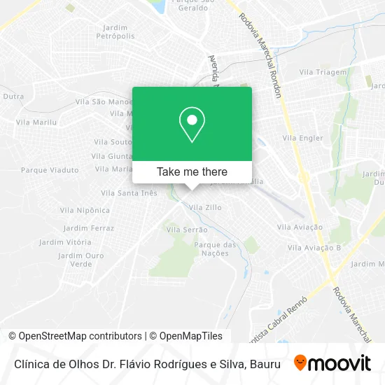 Clínica de Olhos Dr. Flávio Rodrígues e Silva map