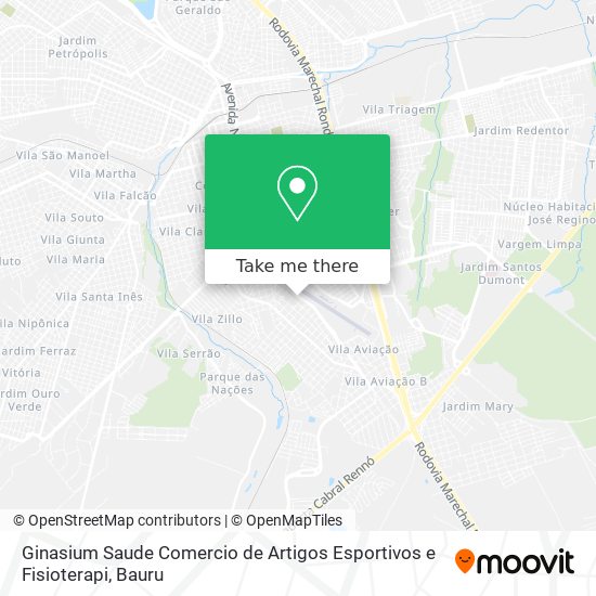 Ginasium Saude Comercio de Artigos Esportivos e Fisioterapi map