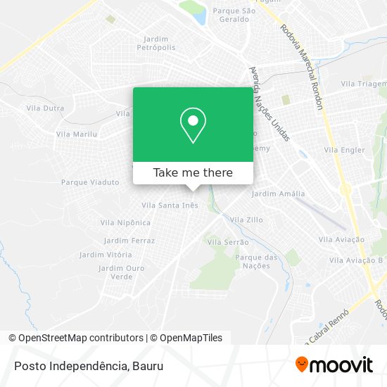 Posto Independência map