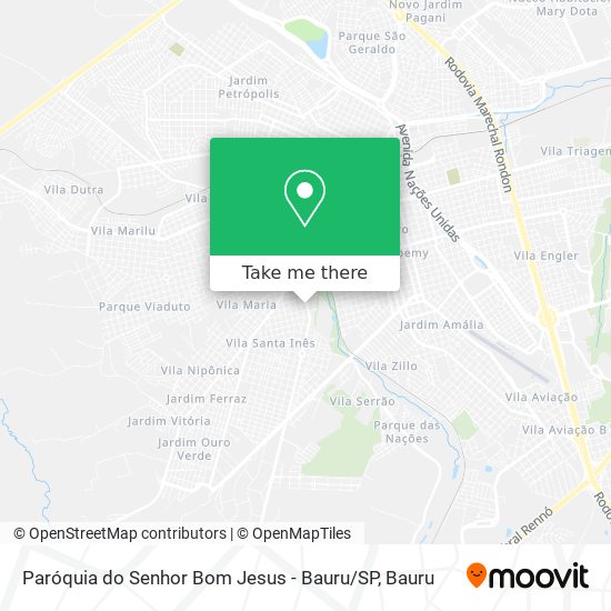 Paróquia do Senhor Bom Jesus - Bauru / SP map