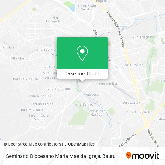 Mapa Seminario Diocesano Maria Mae da Igreja