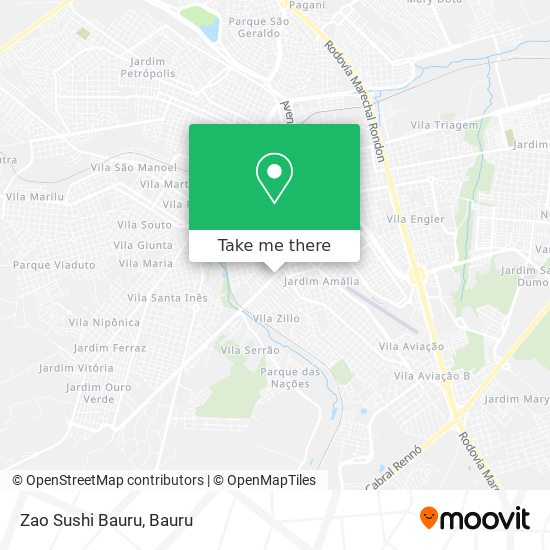 Zao Sushi Bauru map