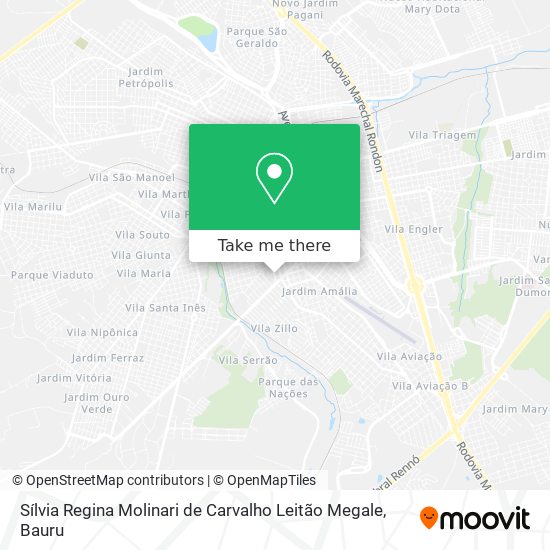 Sílvia Regina Molinari de Carvalho Leitão Megale map