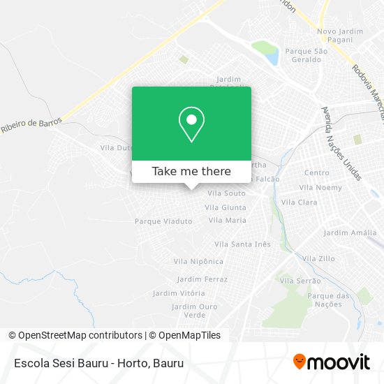 Escola Sesi Bauru - Horto map