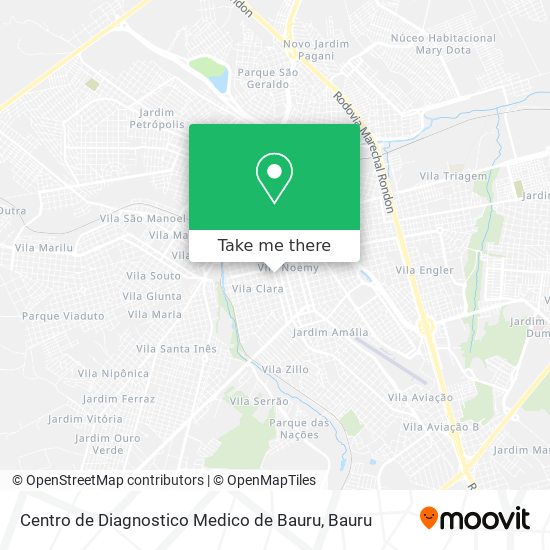 Mapa Centro de Diagnostico Medico de Bauru