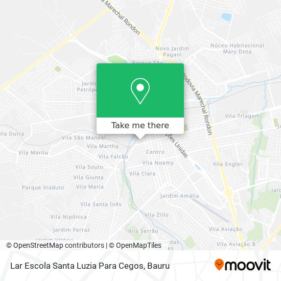 Lar Escola Santa Luzia Para Cegos map