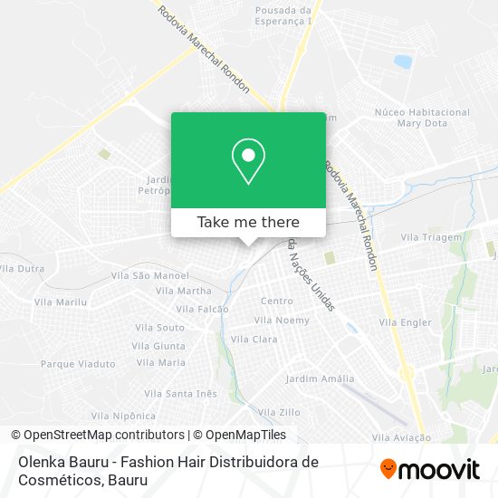 Olenka Bauru - Fashion Hair Distribuidora de Cosméticos map